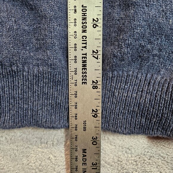 Peter Scott V Neck Made In Scotland blue Wool Pullover Sweater Vest Men XL - Picture 5 of 8